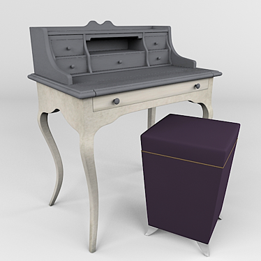 Glamour Vanity Table 3D model image 1 