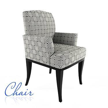 Elegant Accent Chair 3D model image 1 