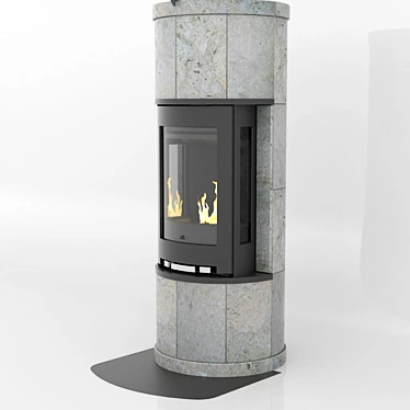 Sleek and Efficient: Jotul F 370 Fireplace 3D model image 1 