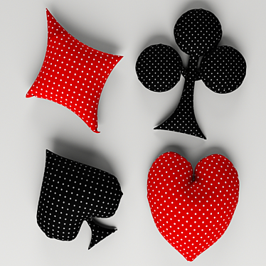 Playing Card Pillows 3D model image 1 