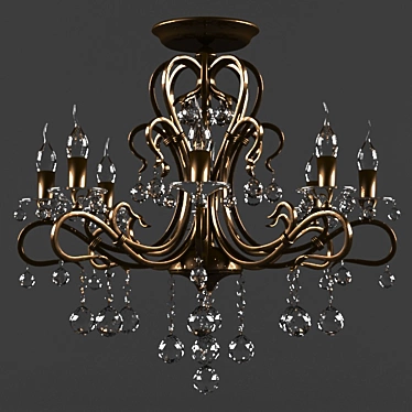 Classic Chandelier: 74cm Width, 72cm Height 3D model image 1 