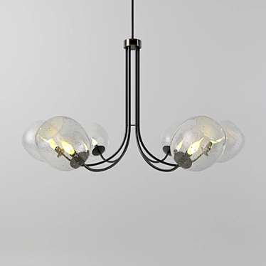 Industrial Elegance: Eclipse Chandelier 3D model image 1 