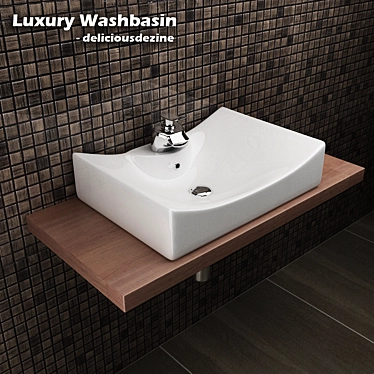 Elegant Luxury Washbasin 3D model image 1 