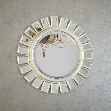 Art Deco Round Mirror 3D model image 1 