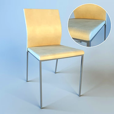 Sleek White Chair: Y1203 3D model image 1 