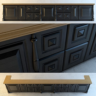 Sleek Bar Counter - 6700mm Long 3D model image 1 