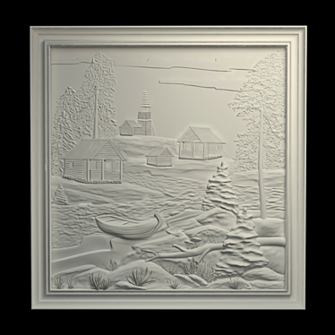 Ethereal Landscape Panel 3D model image 1 