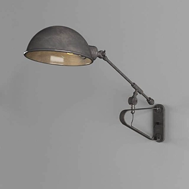 Industrial Loft Wall Mount Sconce 3D model image 1 