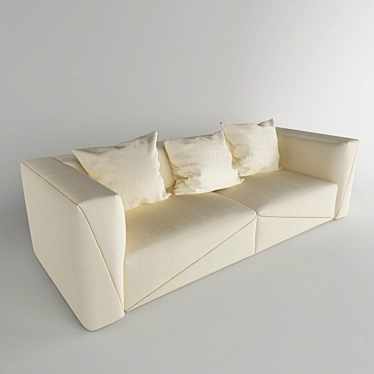 Diagonal Fendi Casa Sofa 2014 3D model image 1 