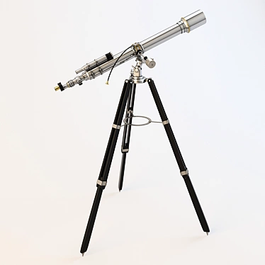 Decorative Polished Telescope 3D model image 1 