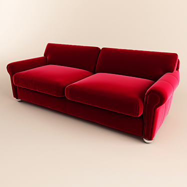 Luxurious Velvet Sofa 3D model image 1 