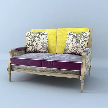 Stylish Grange Sofa: 1300x870 3D model image 1 