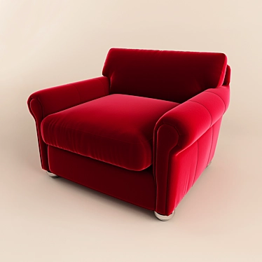 Luxurious Velvet Armchair 3D model image 1 