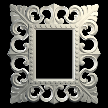 Elegant Mirrored Frame 3D model image 1 