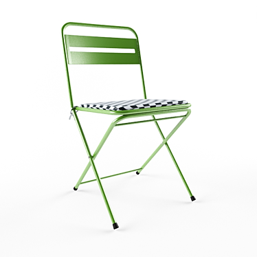 Compact Green Folding Chair 3D model image 1 