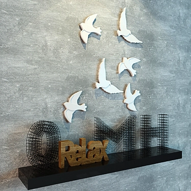 Elegant Wall Decor Set 3D model image 1 