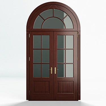 Exterier Wooder Door Model 02 3D model image 1 