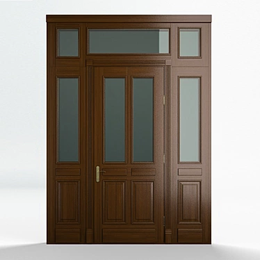 Wooder Exterier Door Model 04 3D model image 1 