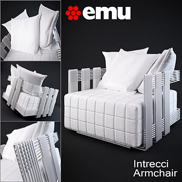 Emu Intrecci Lounge Chair: Sleek & Stylish Seating 3D model image 1 