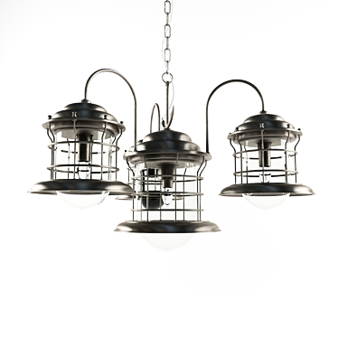 Elegant Caravela Chandelier 3D model image 1 