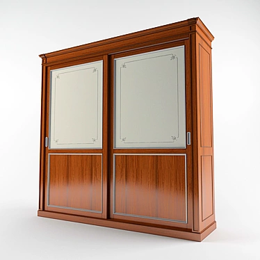 Title: Elegant 2-Door Wardrobe 3D model image 1 