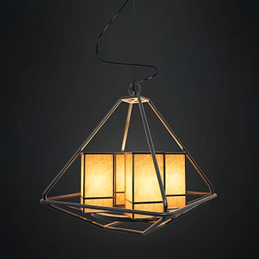 Elegant Pendant Chandelier 3D model image 1 