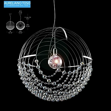 Crystal Chandelier, 50cm Diameter 3D model image 1 