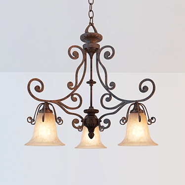 Elegant Bronze Chandelier - Kichler's Cottage Grove Collection 3D model image 1 