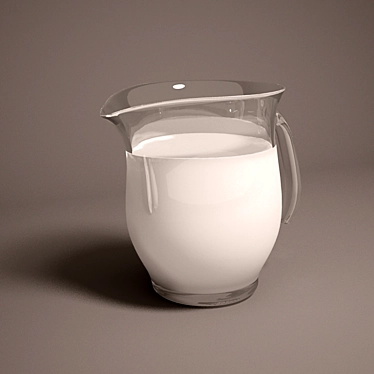 Sleek Milk Jug 3D model image 1 