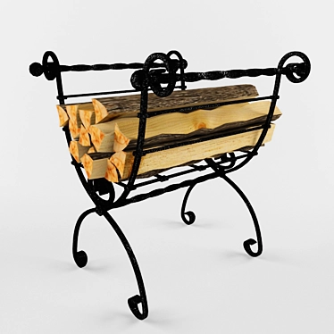 Classic Firewood Rack 3D model image 1 