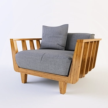 Gervasoni 905 Armchair: Modern Outdoor Elegance 3D model image 1 