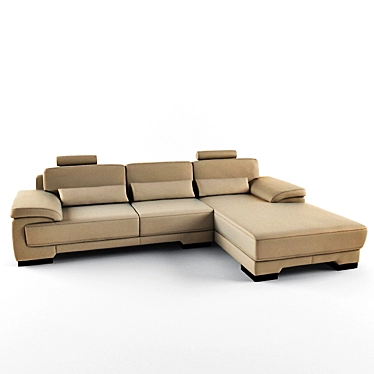 Comfy 3-Seater Sofa: 305x200x90 cm 3D model image 1 