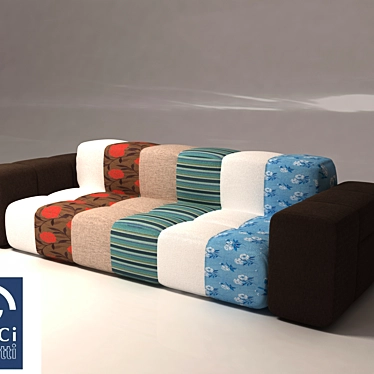 Italian-made Ciro Sofa - Tre Ci Salotti 3D model image 1 