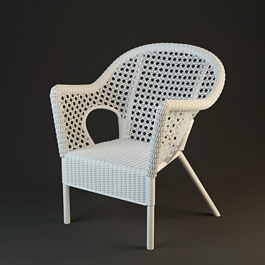 Elegant Upholstered Chair: FINNTORP / YUPVIK 3D model image 1 