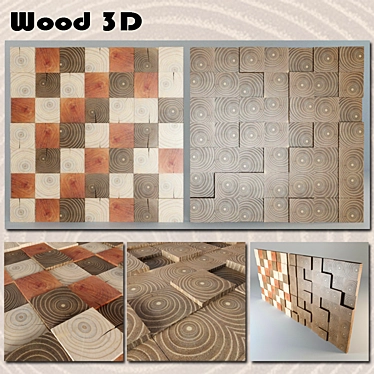 3D wooden panel