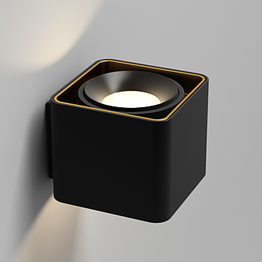 Black & Gold Wall Sconce 3D model image 1 