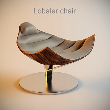 Sleek Lobster Lounge Chair 3D model image 1 