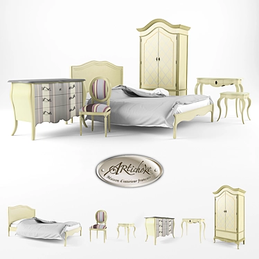 Provence-inspired Artichoke Furniture Set 3D model image 1 