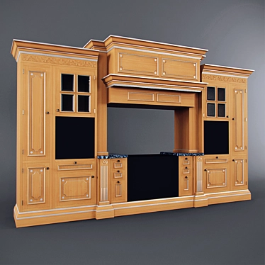 Elegant Wood Kitchen: Onlywood Lux 3D model image 1 