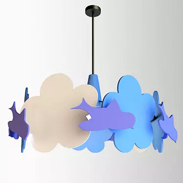 Elegant FIDORIA Hanging Lamp 3D model image 1 