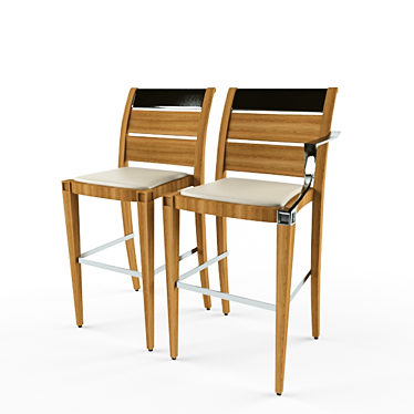 Sleek Tuck Bar Chair by Sutherland 3D model image 1 