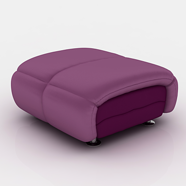 Luxury Leather Poof 3D model image 1 