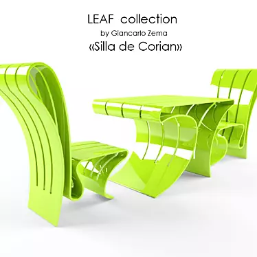 Giancarlo Zema's Leaf Furniture Set 3D model image 1 