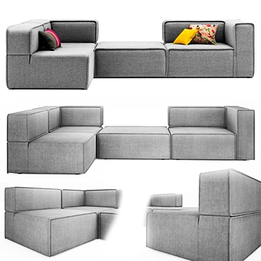 Carmo CA26 Divan: Versatile Styles & Colors 3D model image 1 