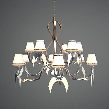 Elegant Eurolampart Chandelier 3D model image 1 