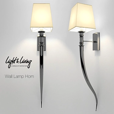 Horn Large Wall Lamp 72cm 3D model image 1 