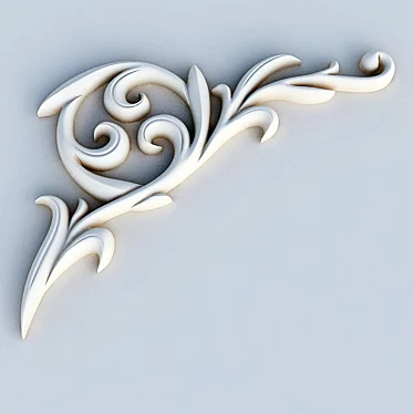 CNC Cut Decorative Corner 3D model image 1 