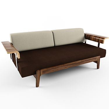 Sean Dix Casatua Day Bed: Stylish and Versatile Sofa 3D model image 1 