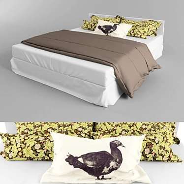 Cozy Duck-themed Bed 3D model image 1 