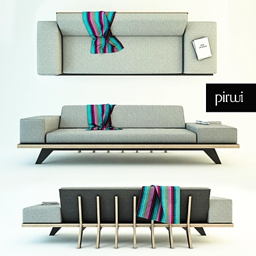 Pirwi SP Sofa - Chic and Compact 65x160cm Design 3D model image 1 